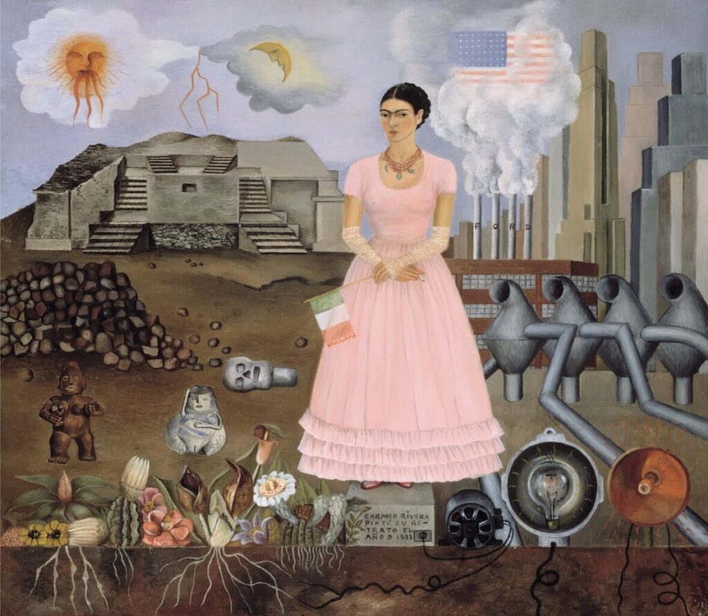 Self Portrait Along the Border Line Between Mexico and the United States - Frida Kahlo
